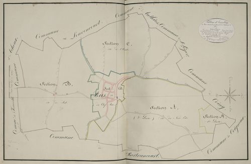 Plan du cadastre napoléonien - Atlas cantonal - Bus-Les-Artois (Bus) : tableau d'assemblage