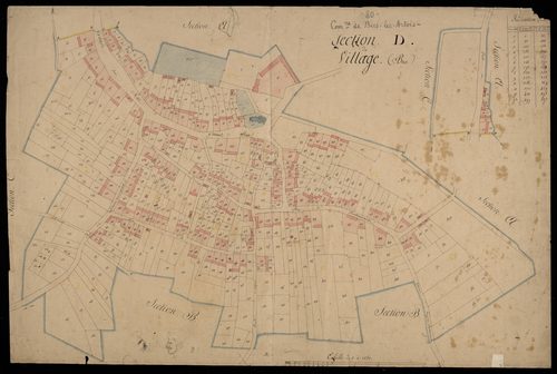 Plan du cadastre napoléonien - Bus-Les-Artois (Bus) : Village (Le), D