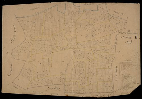 Plan du cadastre napoléonien - Bus-Les-Artois (Bus) : Sud (Le), B