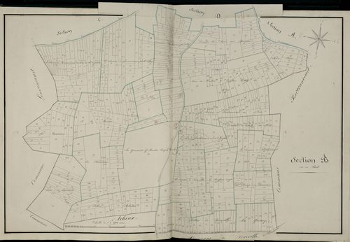 Plan du cadastre napoléonien - Atlas cantonal - Bus-Les-Artois (Bus) : Sud (Le), B