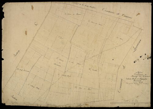 Plan du cadastre napoléonien - Bussy-Les-Daours (Bussy les Daours) : Champ des Bordeaux (Le), D