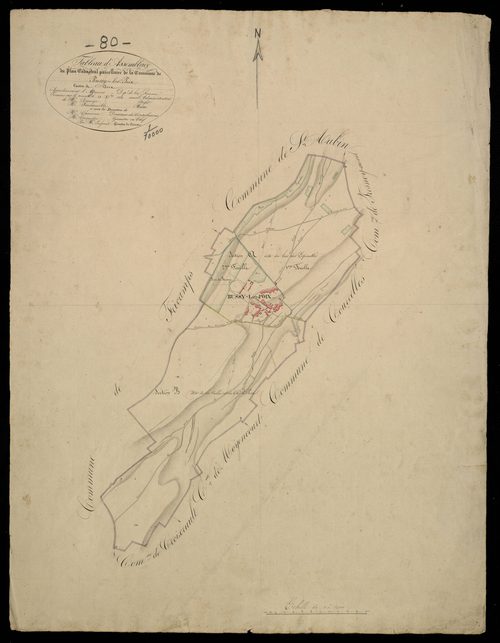 Plan du cadastre napoléonien - Bussy-Les-Poix : tableau d'assemblage
