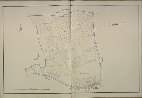 Plan du cadastre napoléonien - Cachy : C