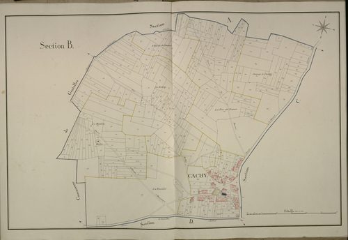 Plan du cadastre napoléonien - Cachy : B