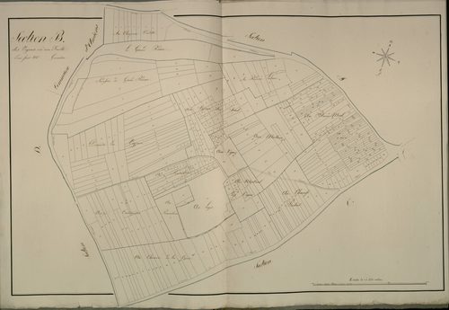 Plan du cadastre napoléonien - Cagny : Vignes (Les), B