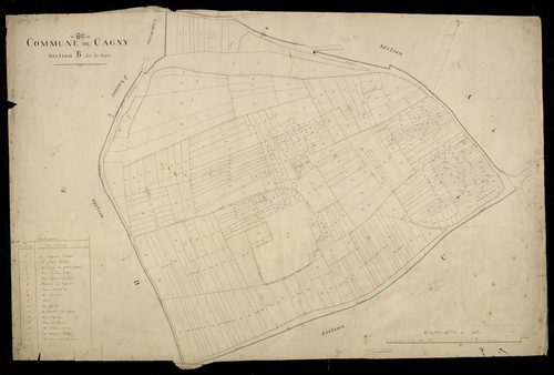 Plan du cadastre napoléonien - Cagny : Vignes (Les), B