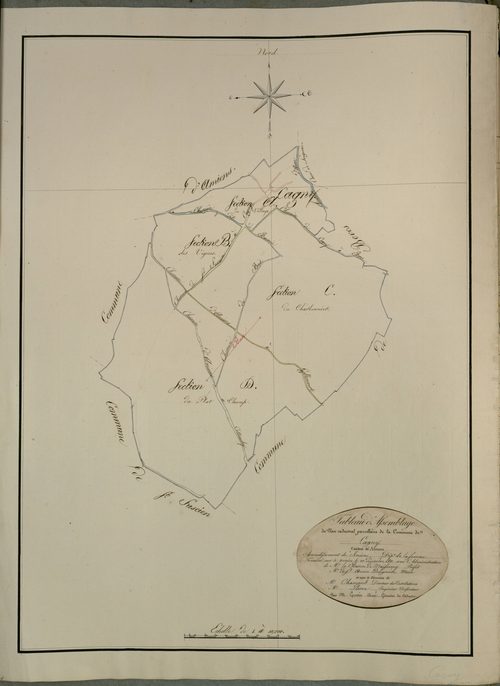 Plan du cadastre napoléonien - Cagny : tableau d'assemblage