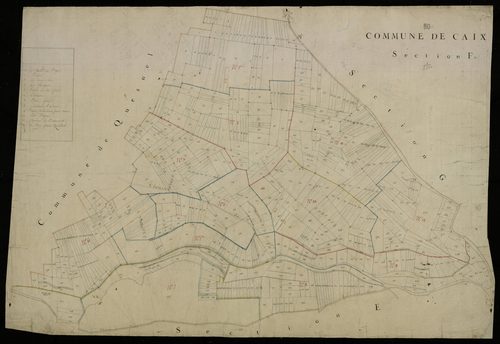 Plan du cadastre napoléonien - Caix : F