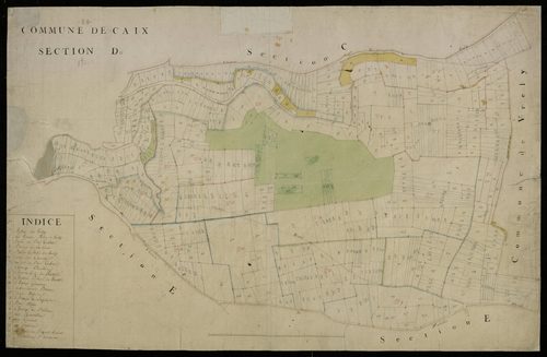 Plan du cadastre napoléonien - Caix : D