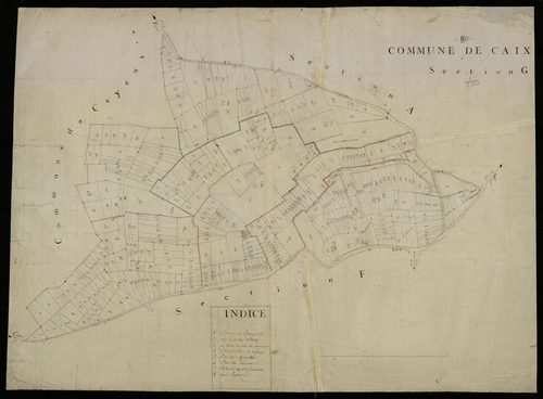 Plan du cadastre napoléonien - Caix : G