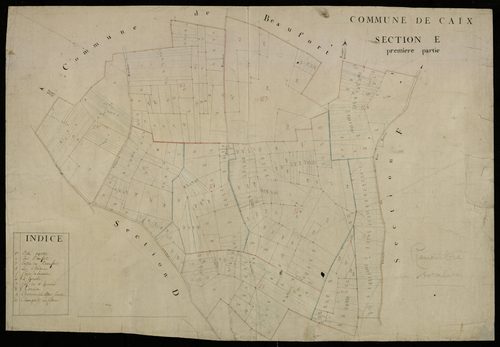 Plan du cadastre napoléonien - Caix : E1