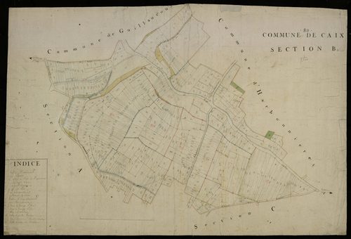 Plan du cadastre napoléonien - Caix : B