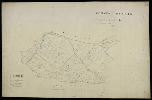 Plan du cadastre napoléonien - Caix : E2