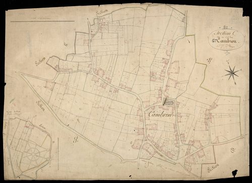 Plan du cadastre napoléonien - Cambron : Chef-lieu (Le), C