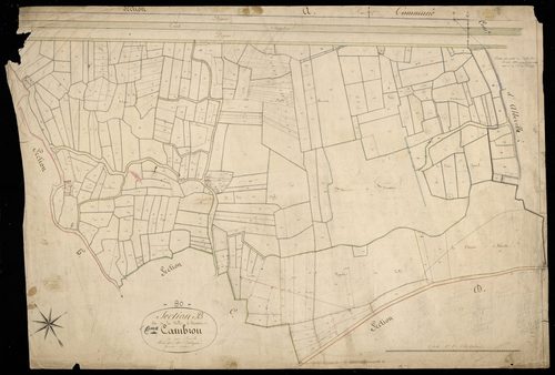 Plan du cadastre napoléonien - Cambron : Vallée de Mautor (La), B