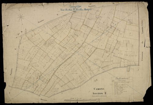 Plan du cadastre napoléonien - Camon (Camons) : E