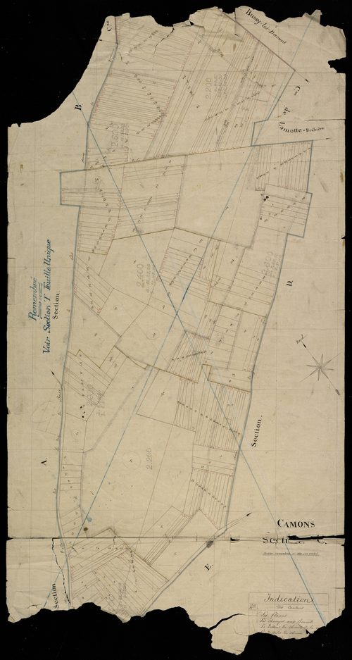 Plan du cadastre napoléonien - Camon (Camons) : C