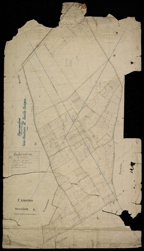 Plan du cadastre napoléonien - Camon (Camons) : A