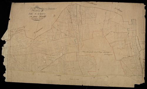 Plan du cadastre napoléonien - Camps-en-Amienois (Camps) : B