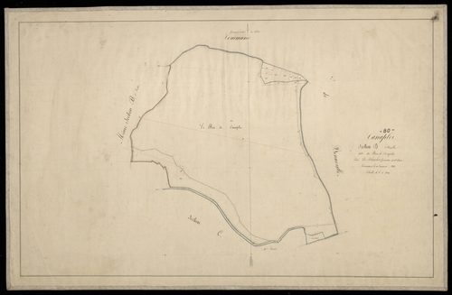 Plan du cadastre napoléonien - Canaples : Bois de Canaples (Le), B2