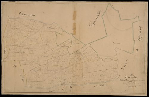 Plan du cadastre napoléonien - Candas : Hayette (La) ; Champ Roussel (Le), A2