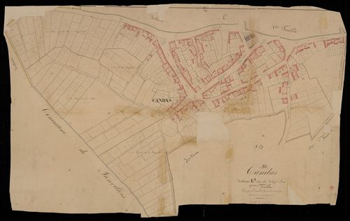 Plan du cadastre napoléonien - Candas : Chef-lieu (Le), E2