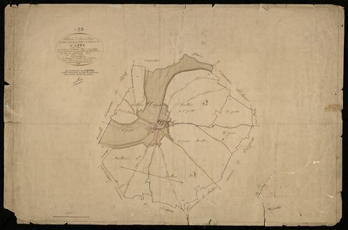 Plan du cadastre napoléonien - Cappy : tableau d'assemblage