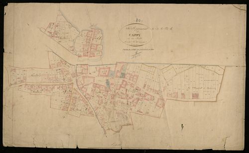 Plan du cadastre napoléonien - Cappy : développement des sections A, B, C, D et E