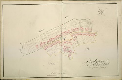 Plan du cadastre napoléonien - Atlas cantonal - Cardonnette : A et B développées