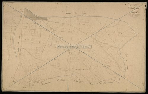 Plan du cadastre napoléonien - Cartigny : C