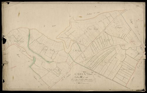 Plan du cadastre napoléonien - Cayeux-sur-Mer (Cayeux sur Mer) : Longs Fossés (Les) ; Mollières d'aval (Les), D1
