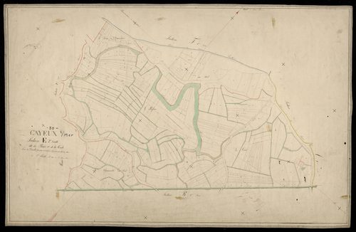 Plan du cadastre napoléonien - Cayeux-sur-Mer (Cayeux sur Mer) : Biais (Les) ; Corde (La), E1