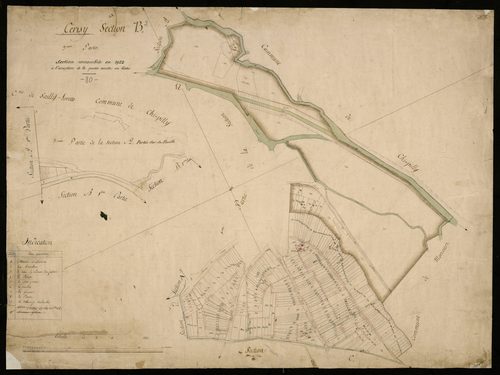 Plan du cadastre napoléonien - Cerisy : B2 et A2
