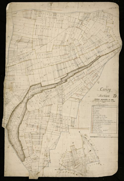 Plan du cadastre napoléonien - Cerisy : D