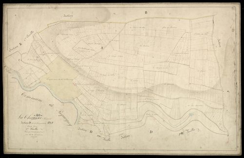 Plan du cadastre napoléonien - Chaussee-Tirancourt (La) : Tirancourt ; Camp César (Le), D1