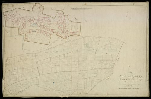 Plan du cadastre napoléonien - Chaussoy-Epagny : Beauchamps (Les) ; Village (Le), E et partie de F développée