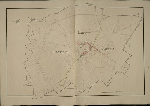 Plan du cadastre napoléonien - Chavatte (La) (Lachavatte) : A et B