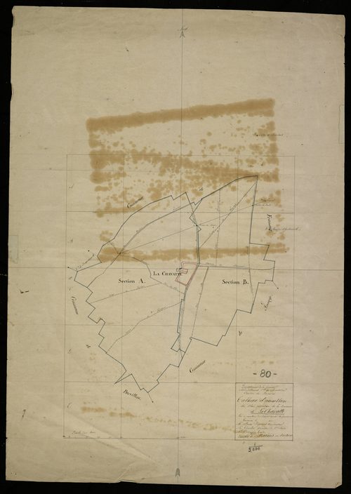 Plan du cadastre napoléonien - Chavatte (La) (La Chavatte) : tableau d'assemblage
