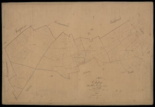Plan du cadastre napoléonien - Chepy : Vlallée (La) ; Hayettes (Les), B