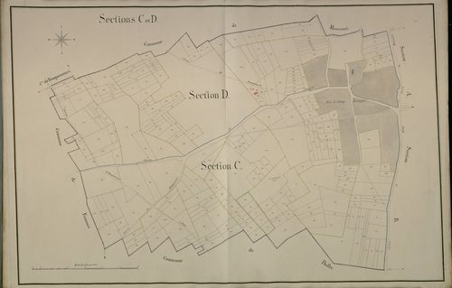 Plan du cadastre napoléonien - Chilly : C et D