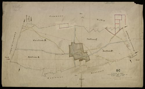 Plan du cadastre napoléonien - Chilly : tableau d'assemblage