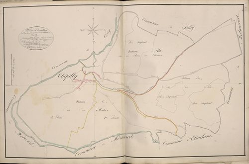 Plan du cadastre napoléonien - Atlas cantonal - Chipilly : tableau d'assemblage