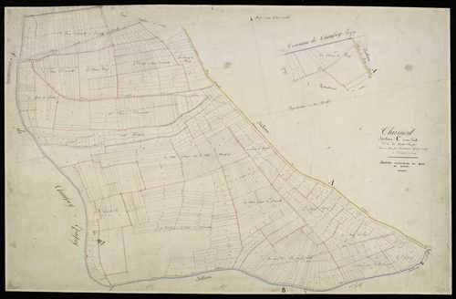 Plan du cadastre napoléonien - Chirmont : Wates Champs (Les), C