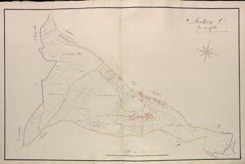 Plan du cadastre napoléonien - Atlas cantonal - Chuignes : C