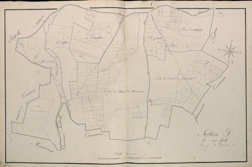 Plan du cadastre napoléonien - Atlas cantonal - Chuignes : D