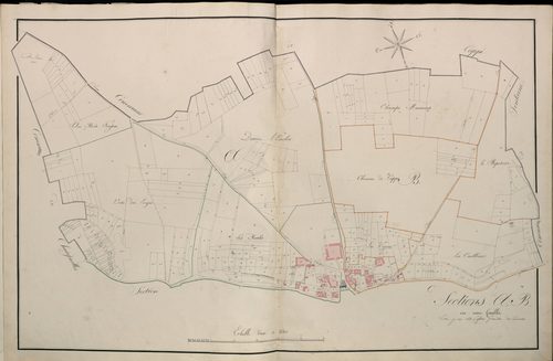 Plan du cadastre napoléonien - Atlas cantonal - Chuignes : A et B