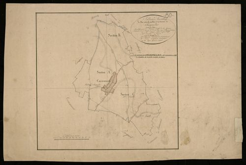 Plan du cadastre napoléonien - Chuignolles : tableau d'assemblage
