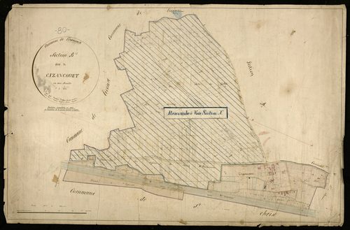 Plan du cadastre napoléonien - Cizancourt : Cizancourt, B