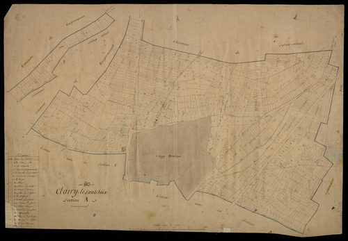 Plan du cadastre napoléonien - Clairy-Saulchoix (Clairy-le-Saulchoix) : A
