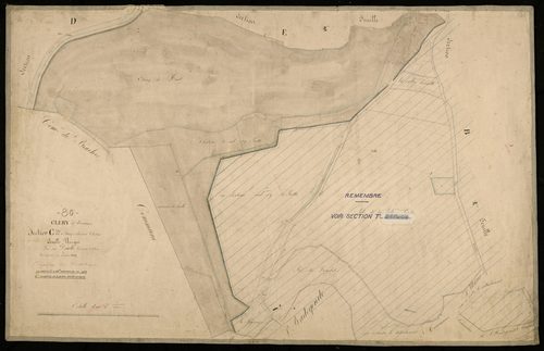 Plan du cadastre napoléonien - Clery-sur-Somme (Cléry) : Eang (L') ; Vieux Château (Le), C